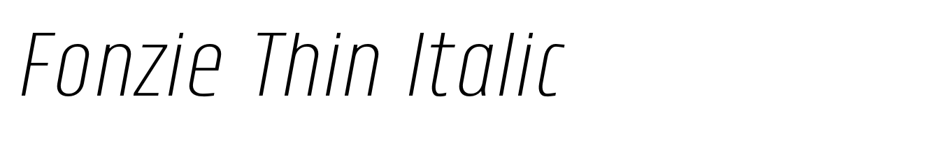 Fonzie Thin Italic